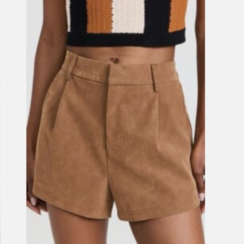 Free People FP Women's Small Mocha Tan Roma Vegan Suede Shorts